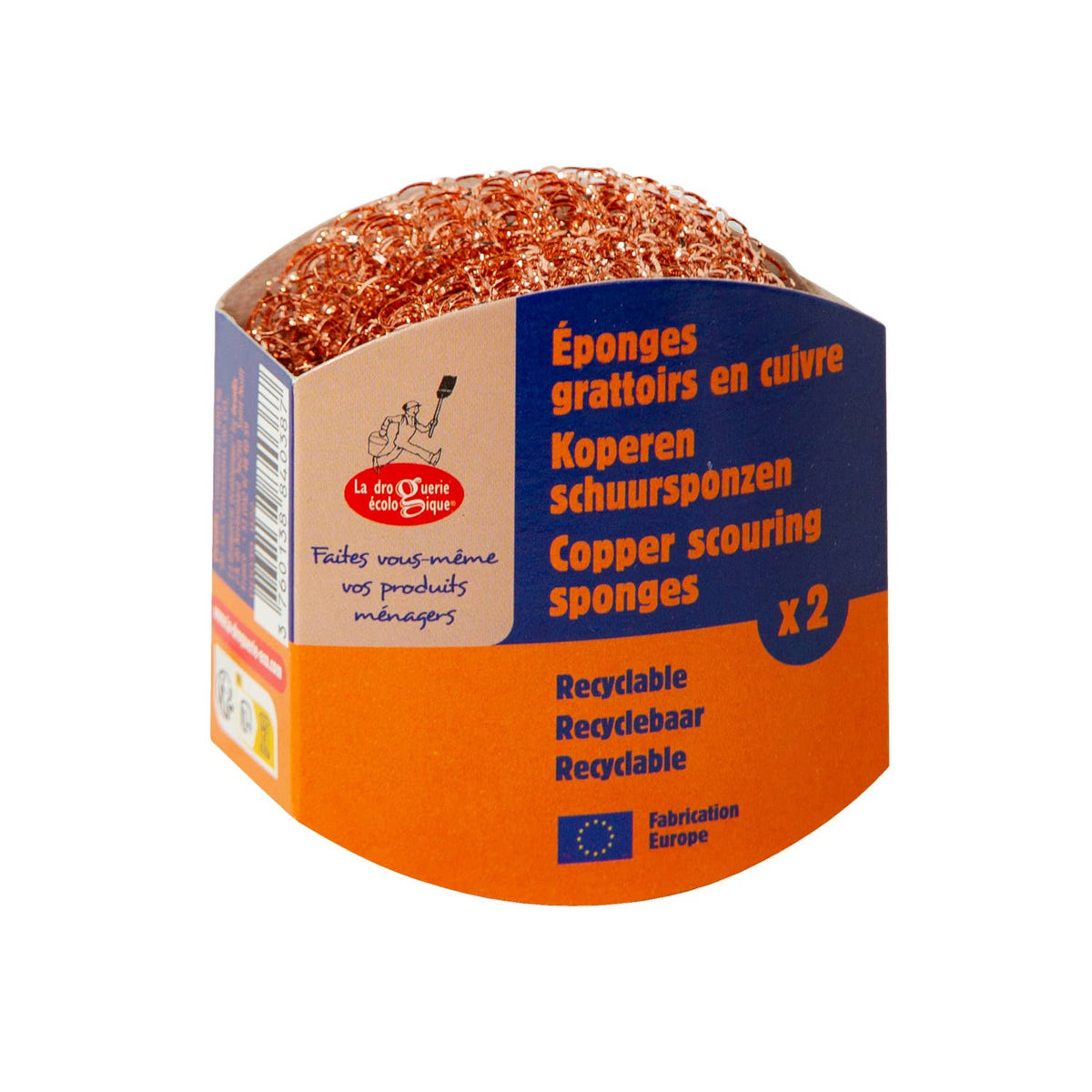 Skursvamp i kopparstålull – 2-pack