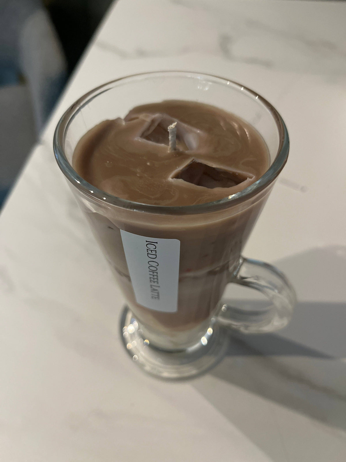 Handgjort ljus - Kaffelatte med is