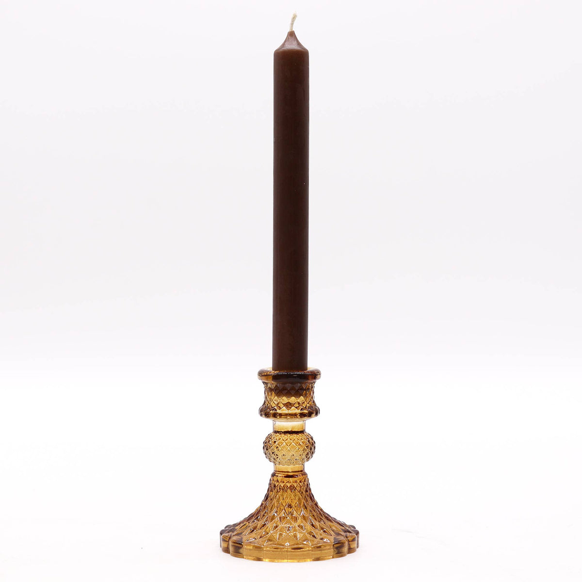 Glas ljusstake för middagsljus