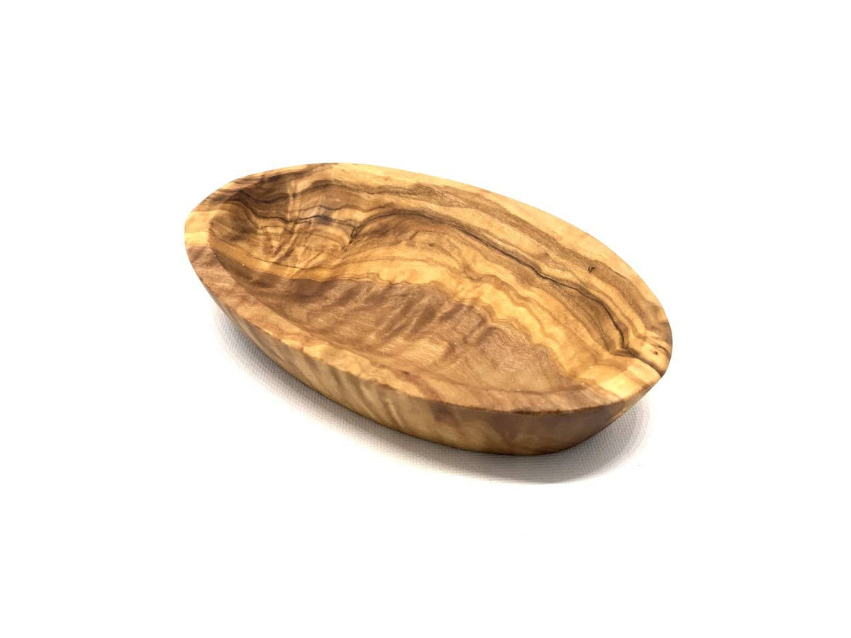 Oval skål i olivträ
