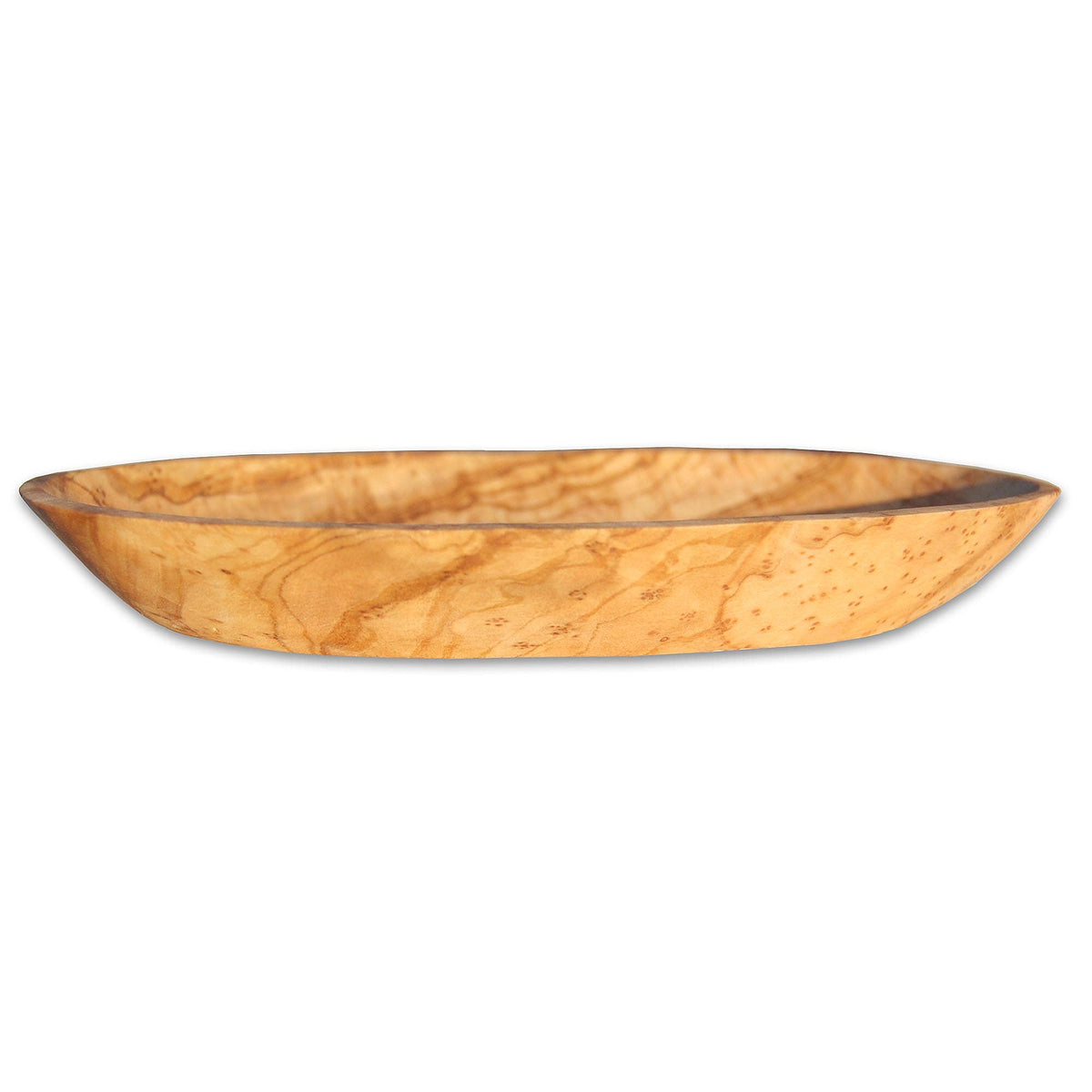 Oval skål i olivträ