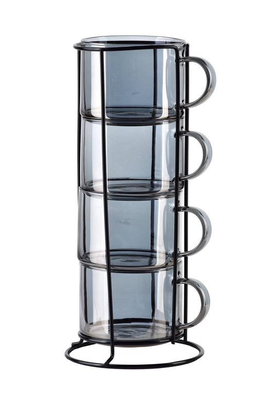 Koppset med ställ, grå