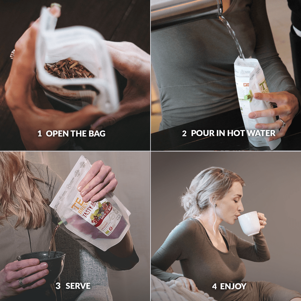 Fruktte i presentbox med 4 stk bryggpåsar
