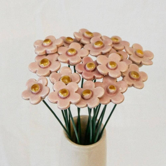 Jordgubbsblomma i keramik, 3 olika färger