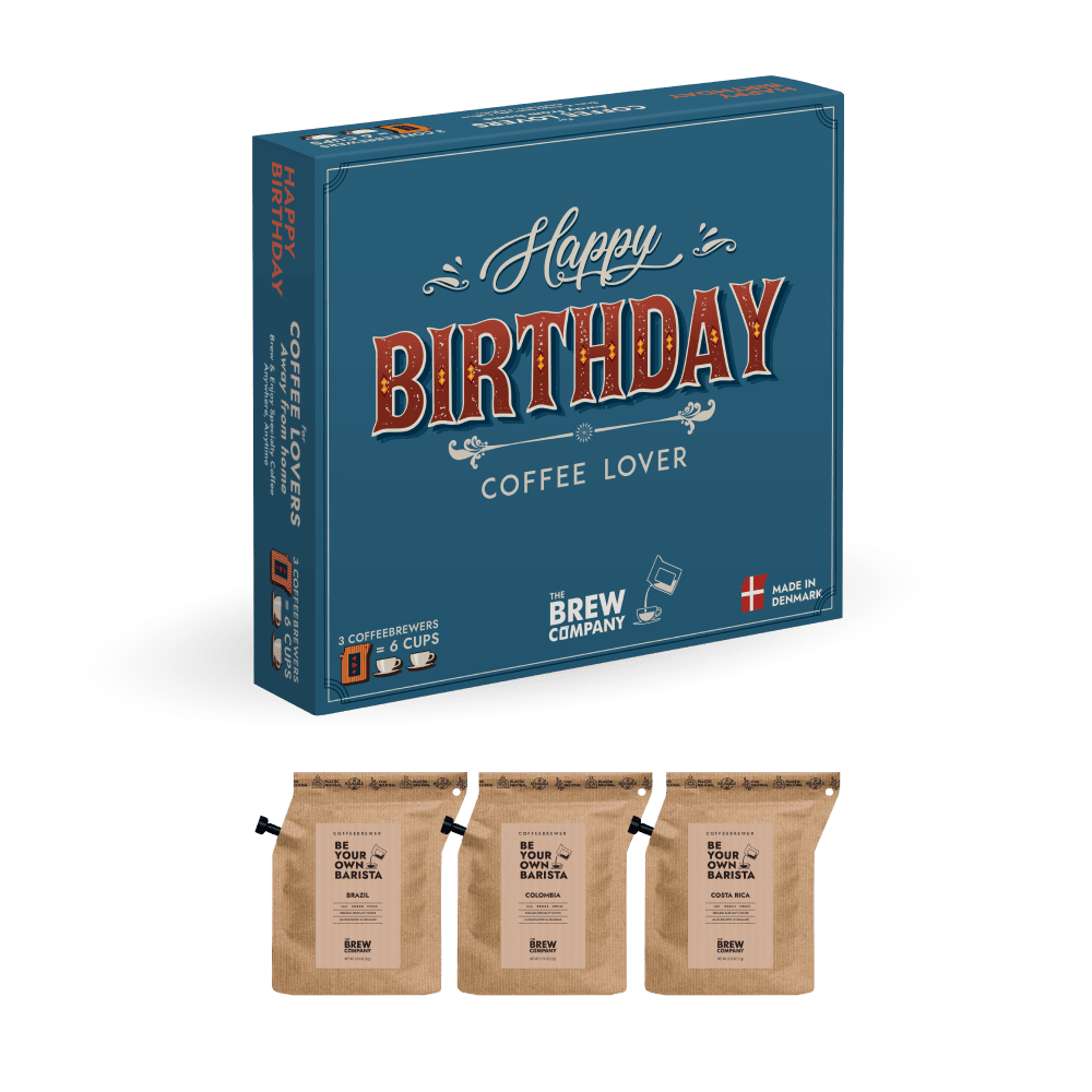Grattis på födelsedagen Specialkaffe 3 st Presentbox