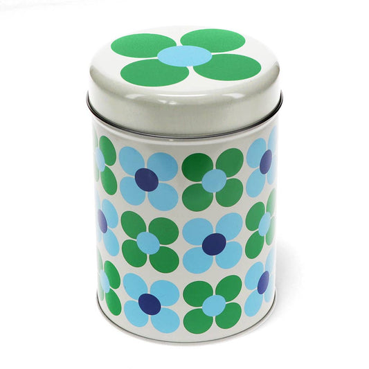 Förvaringsburk - Blå- och grönblommig