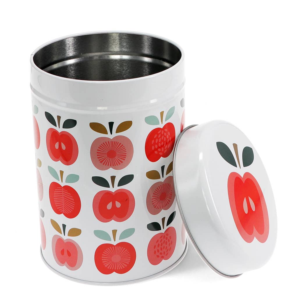 Förvaringsburk i plåt – vintageäpple