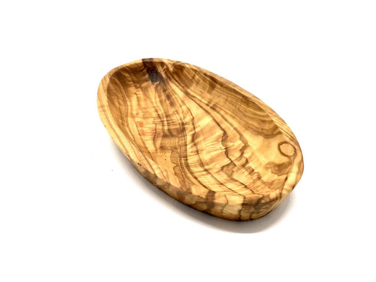 Oval skål i olivträ