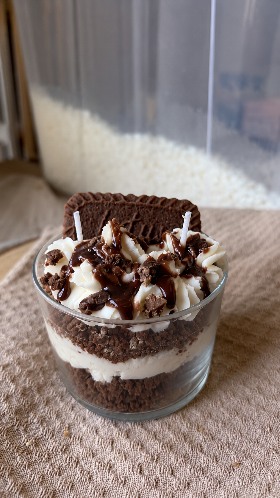 Handgjort ljus - Chokladkaka