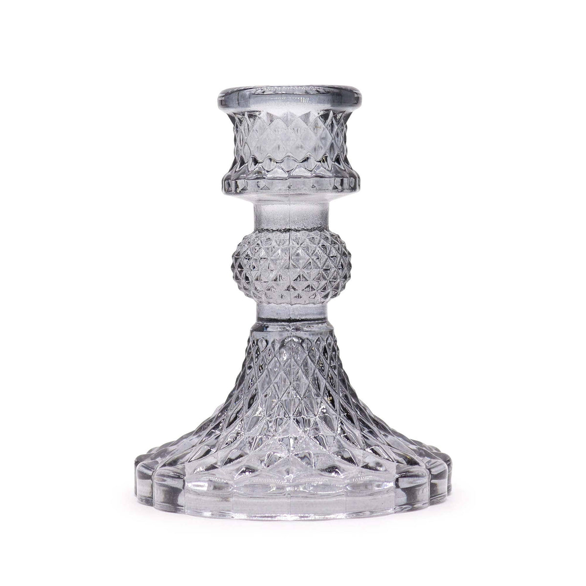 Glas ljusstake för middagsljus