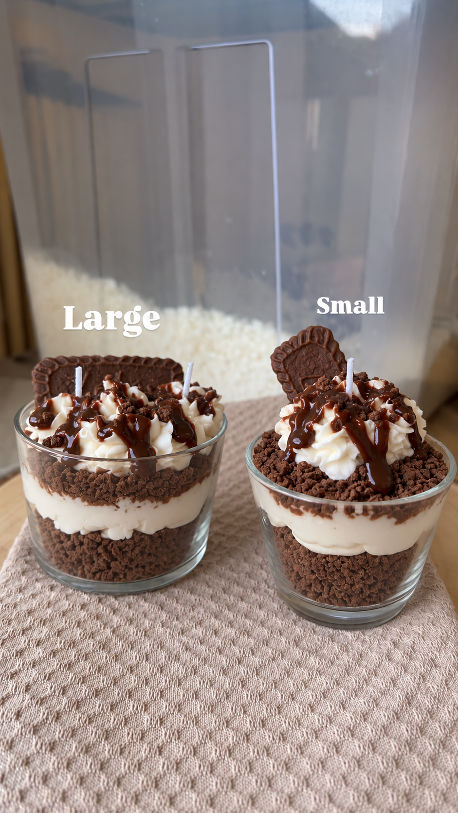 Handgjort ljus - Chokladkaka